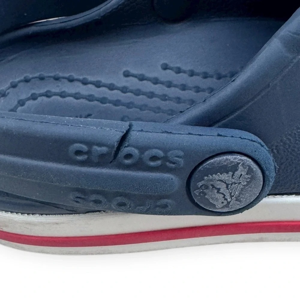 Kids Navy Blue Crocs Classic Lined Clogs Size 7‎ Comfort Shoes